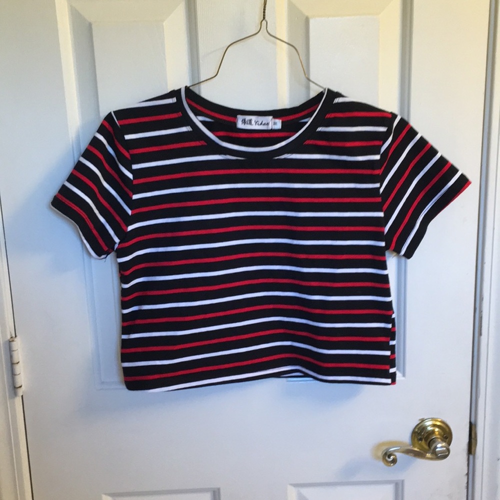 A stripped crop top